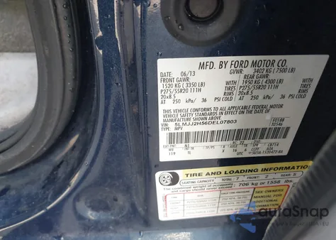 2013 Lincoln Navigator from USA, damaged, VIN 5LMJJ2H56DEL07803